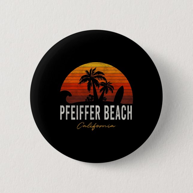Pfeiffer Beach California Handflatan Vacation Surf Knapp (Framsida)
