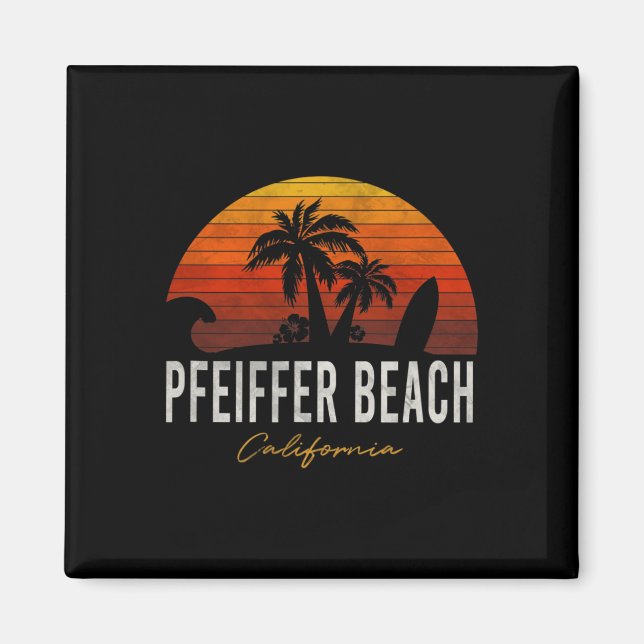 Pfeiffer Beach California Handflatan Vacation Surf Magnet (Framsidan)