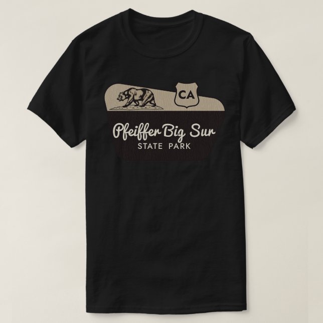 Pfeiffer Big Sur State Park California Welcome Sig T Shirt (Design framsida)