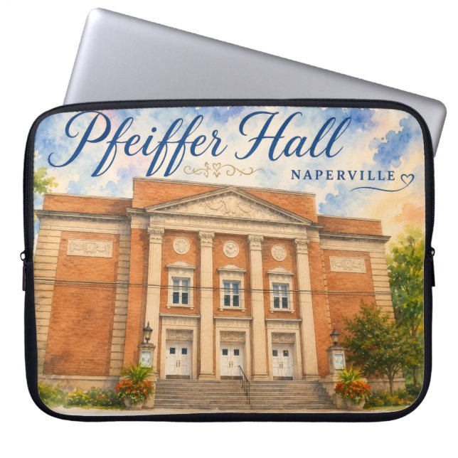 Pfeiffer Hall-teatern Naperville Illinois souvenir Laptop Fodral (Framsidan)