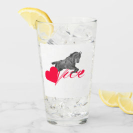 Pferd – Horse neon-pink Glaskopp