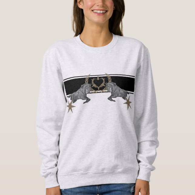 Pferd Horse Stars laurel wandehrenkranz T Shirt (Framsida)