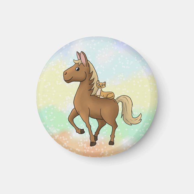 Pferd und Katze Magnet (Framsidan)
