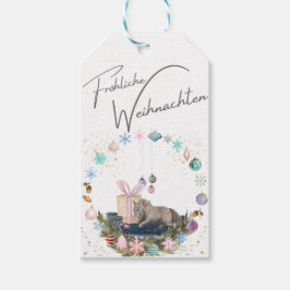 Pferde Geschenkanhänger Weihnachtsmotiv Presentetikett