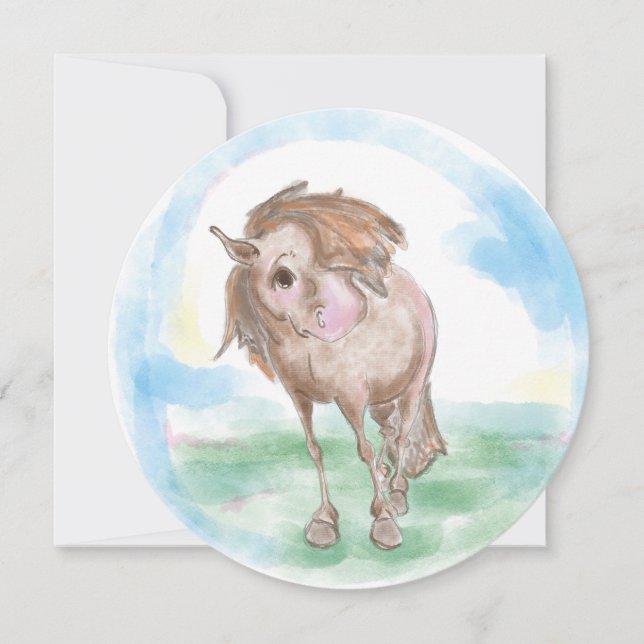 Pferde Karte für Pferde-und Ponyliebhaber Julkort (Framsida)