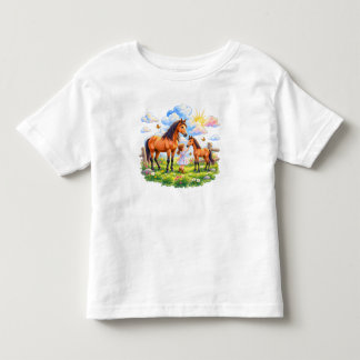 Pferdeliebe auf der Blumenwiese T Shirt