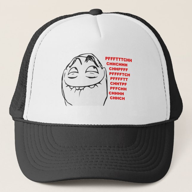 PFFTCH som skrattar ursinneansiktetecknaden Meme Keps (Framsida)