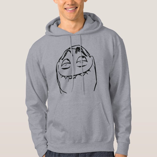 PFFTCH som skrattar ursinneansiktetecknaden Meme Sweatshirt (Framsida)