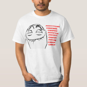 PFFTCH som skrattar ursinneansiktetecknaden Meme T Shirt