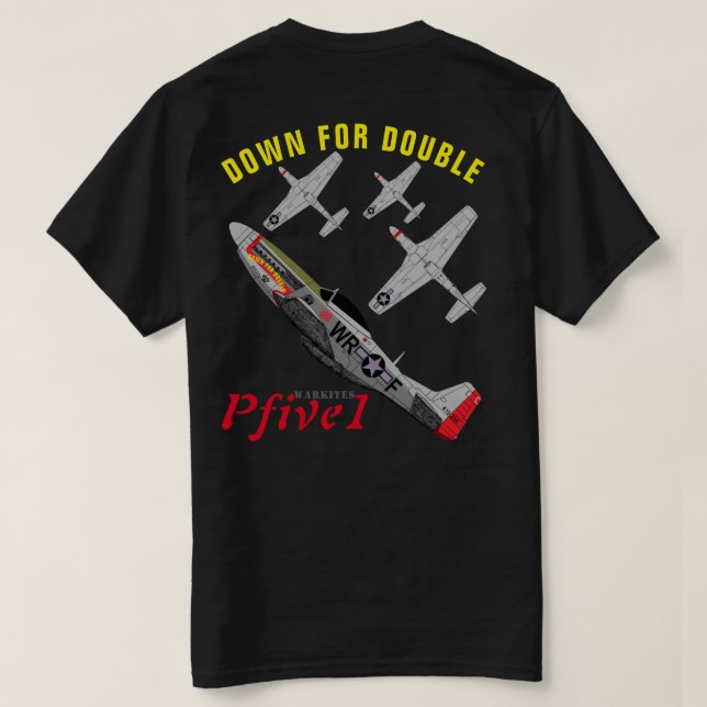 Pfive1 P-51D "besegrar för dubbla ", Tröja (Design baksida)