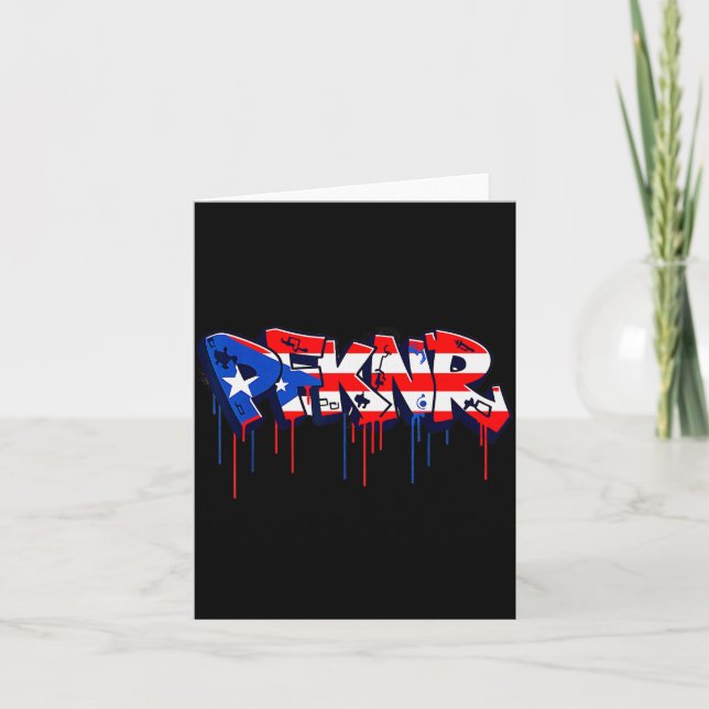 Pfknr Puerto Rico Flagga Graffiti Coquí Arv  Kort (Framsida)