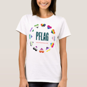 PFLAG Fishers Pride - teal logotyp - korall-URL T Shirt
