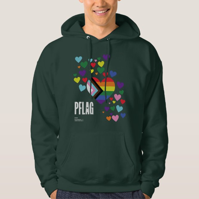 PFLAG Pride Hoodie mörk - bakgrund (Framsida)