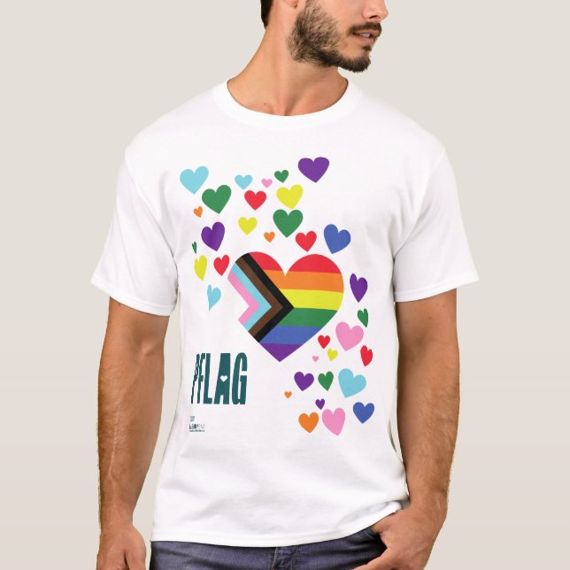PFLAG-Pride - vit bakgrund T Shirt (Framsida)