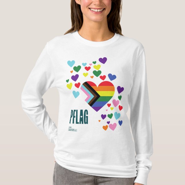PFLAG-Pride - vit bakgrund T Shirt (Framsida)