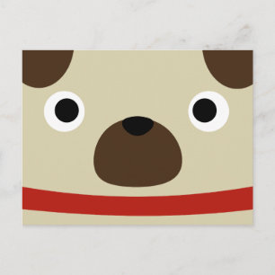 Pful Pug Vykort