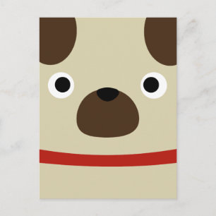 Pful Pug Vykort