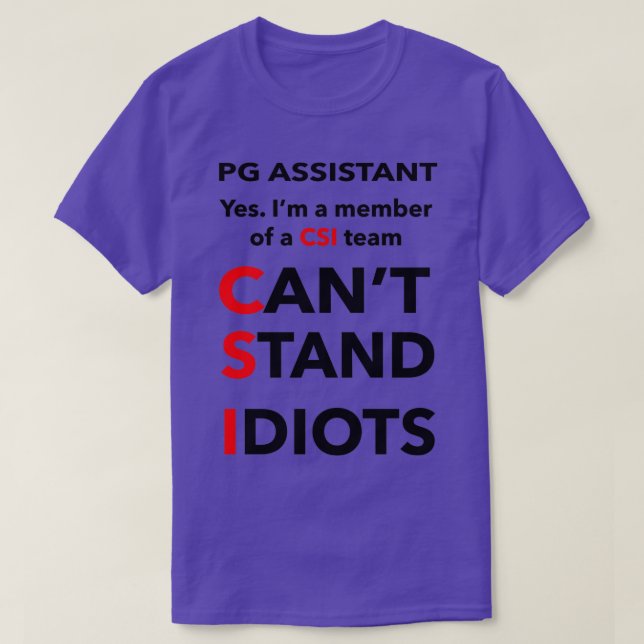 PG ASSISTANT 3 T SHIRT (Design framsida)