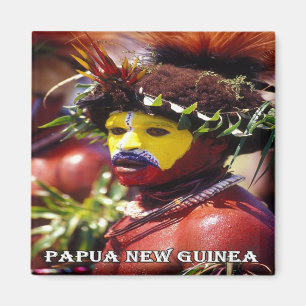 PG - Papua Nya Guinea - Huli Wigman Magnet