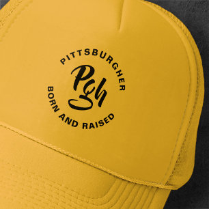 Pgh Steel City Burgh Born Vintage Truckerkeps