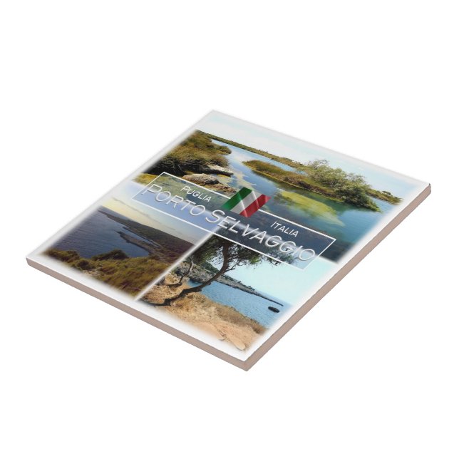 PGL001 PORTO SELVAGGIO, Apulia, Italien Kakelplatta (Sidan)