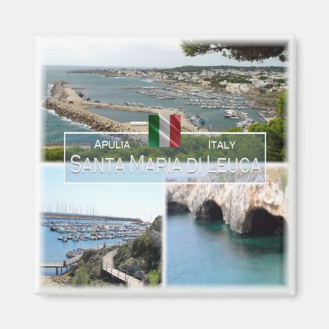 PGL004 SANTA MARIA DI LEUCA, Apulia, Fridge Magnet (Framsidan)