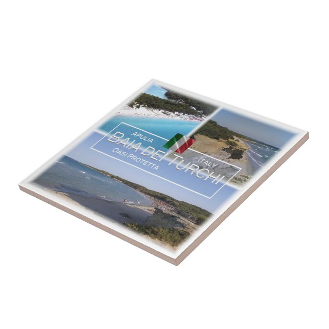 PGL006 BAIA DEI TURCHI, Apulia, Italien Kakelplatta (Sidan)