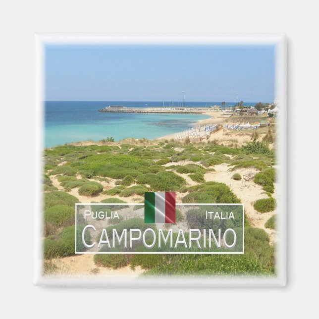 PGL007 CAMPOMARINO DI MARUGGIO, Apulia, Fridge Magnet (Framsidan)