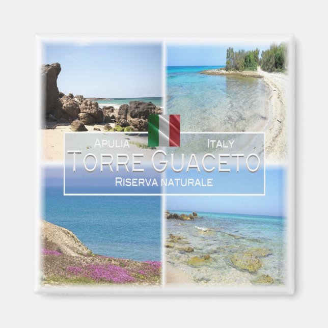 PGL010 TORRE GUACETO, Apulia, Italien, Fridge Magnet (Framsidan)