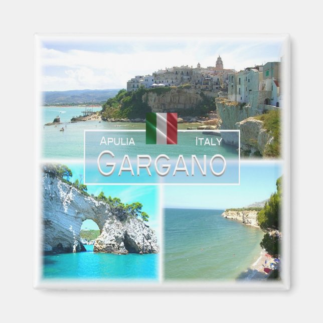 PGL012 GARGANO, VIESTE, Apulia, Italien, Fridge Magnet (Framsidan)