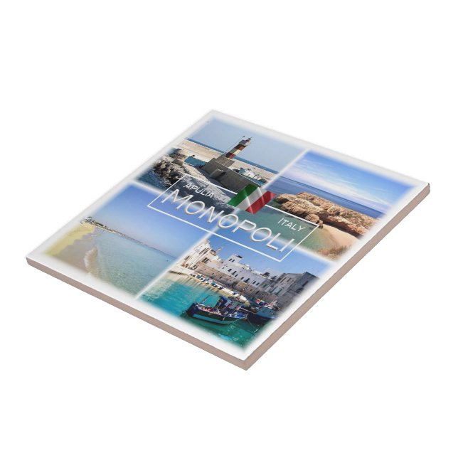 PGL020 MONOPOLI, Apulien, Italien Kakelplatta (Sidan)