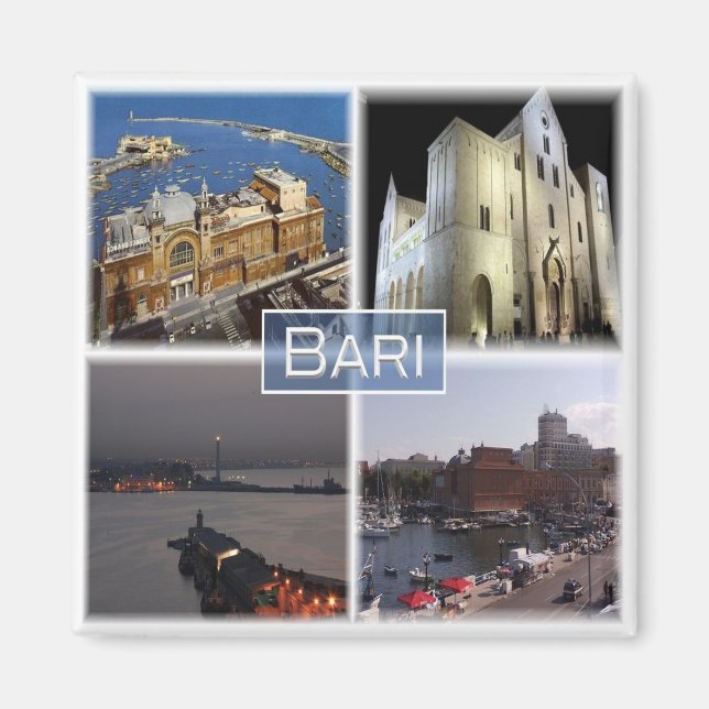 PGL023 BARI, Apulien, Italien, Europa, Fridge Magnet (Framsidan)