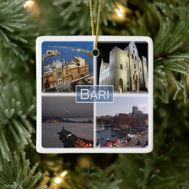 PGL023 BARI, Apulien, Italien, Europa Julgransprydnad Keramik (Träd)