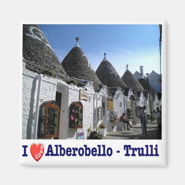 PGL024 ALBEROBELLO, TRULLI, Apulia, Fridge Magnet (Framsidan)