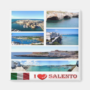 PGL025 SALENTO I Kärlek, Apulien, Italien, Fridge Magnet