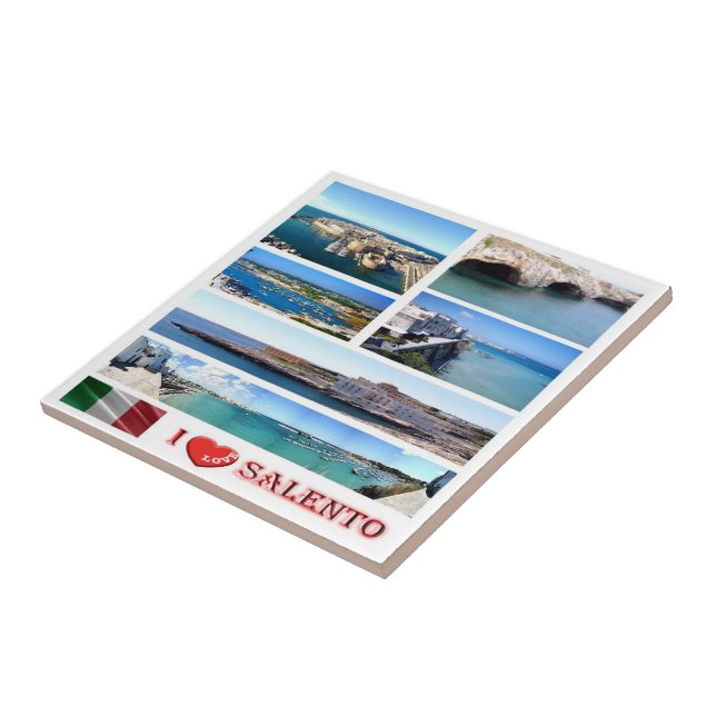 PGL025 SALENTO I Kärlek, Apulien, Italien Kakelplatta (Sidan)