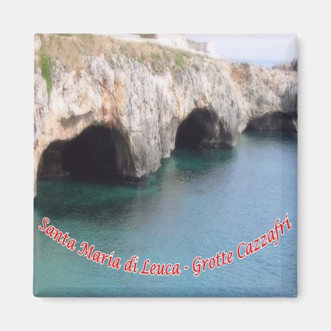 PGL028 SANTA MARIA DI LEUCA, Caves Cazzafri Magnet (Framsidan)