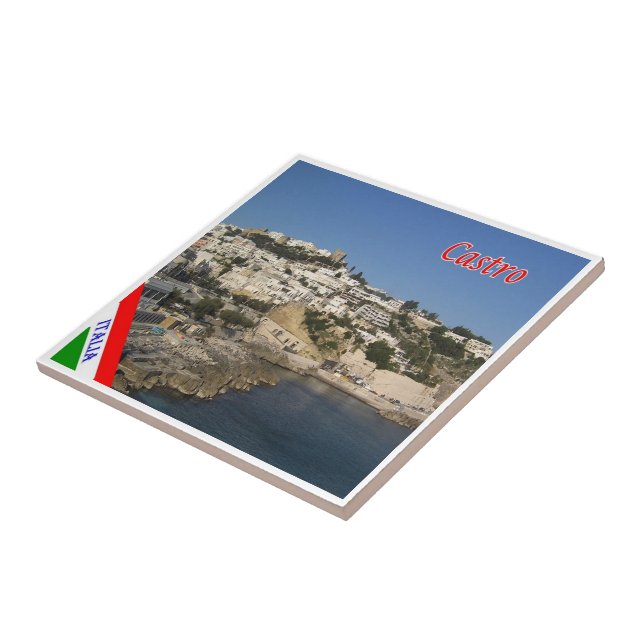 PGL033 CASTR0, SALENTO, Apulia, Italien Kakelplatta (Sidan)