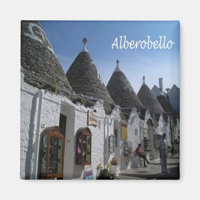 PGL042 ALBEROBELLO, I TRULLI, Apulia, Fridge Magnet (Framsidan)