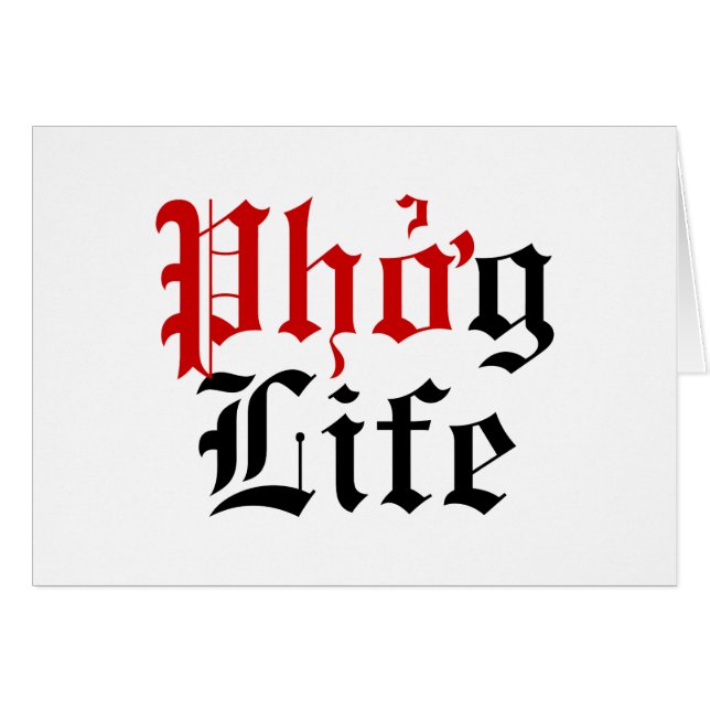 Phở g Life Hälsningskort (Framsidan Horizontal)