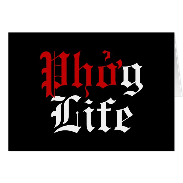 Phở g Life-hälsningskort Hälsningskort (Framsidan Horizontal)