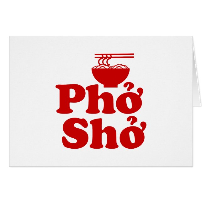 Phở Shở-hälsningskort Hälsningskort (Framsidan Horizontal)