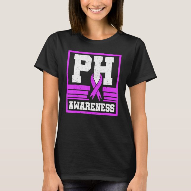 Ph Awareness Pulmonary Hypertension Warrior Ayerza T Shirt (Framsida)