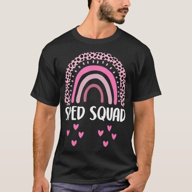 Ph Cute Rainbow Sped Squad Speciell Education Teac T Shirt (Framsida)