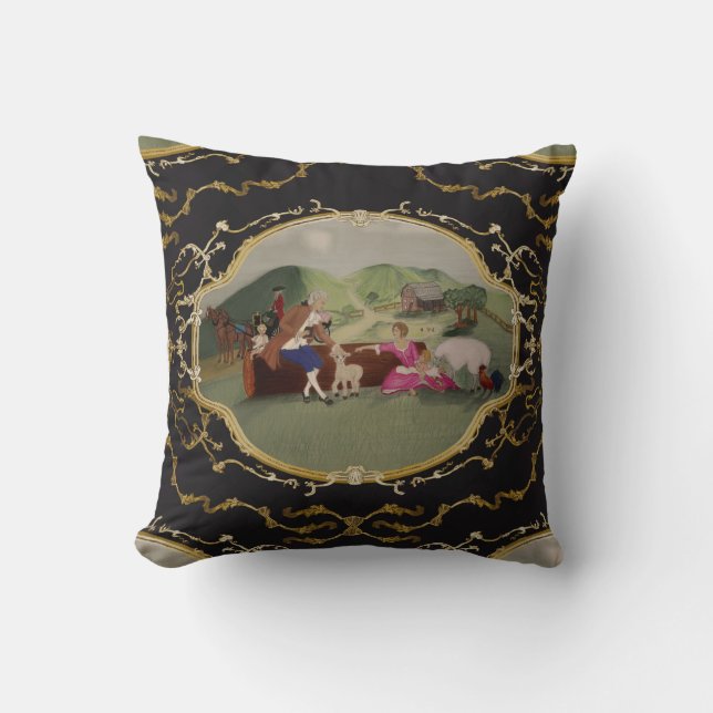 PH&D-Fransk, hålljus, svart och Guld Kudde (Framsida)