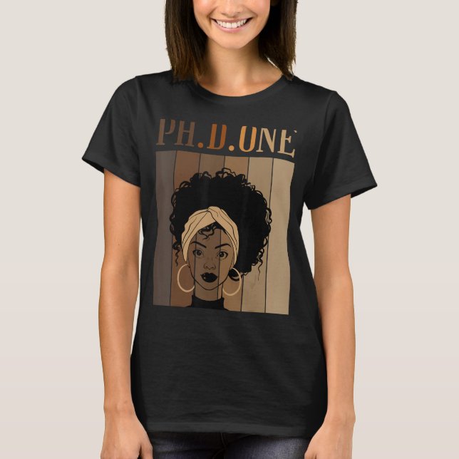 PH D ONE PhD Doctorate Student Studenten Black Af T Shirt (Framsida)