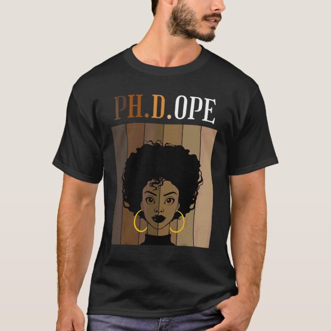 Ph D Ope Phd Doctorate Student Studenten Black AF T Shirt (Framsida)