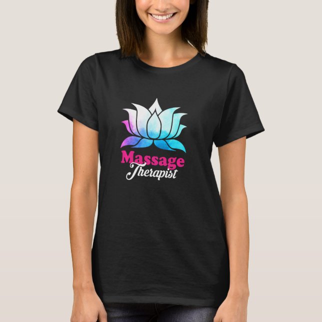 Ph Massage Therapist Costume Lotus Therapy T Shirt (Framsida)
