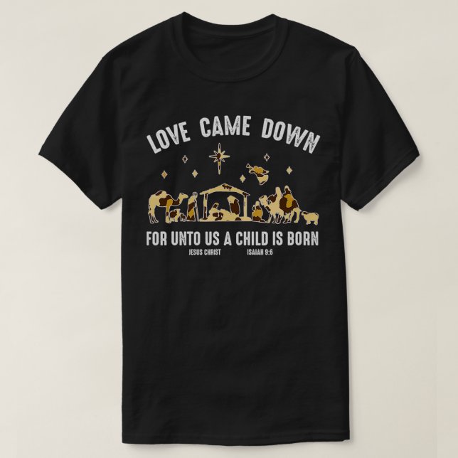 Ph Merry Christmas Nativity Christian Jesus Costum T Shirt (Design framsida)
