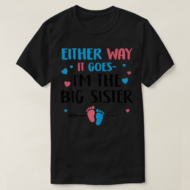 Ph New Big Sister Pregnancy Annoucement Costume Si T Shirt (Design framsida)
